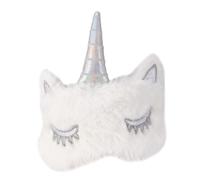 Veemoon Maschera Occhi per Dormire con Design Unicorno Copertura Oscurante Morbida e Confortevole Occhi per e Ragazze Protezione Bianca