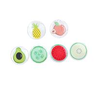 Veemoon Mascherina Ghiaccio Occhi Fruttata 6 Pezzi Gel Pvc Riutilizzabile per Trattamento Caldo e Freddo, Cuscinetto Rinfrescante per Relax e Riposo
