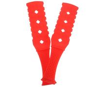 Veemoon Massaggiatore per Promuovere la Circolazione Sanguigna 2 Pezzi Rosso Silicone in Multi- Martello per Collo e Vita per Casa e Ufficio