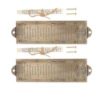 Veemoon Mezuzah Religiosa Ebraica per Occasioni Festive 2 Pezzi in Lega Oro Resistente a Danni Decorazione Benedizione per Porte e Finestre