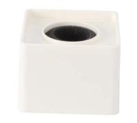 Veemoon Microfono Logo Flag Cubo Portatile Abs Bianco Per Interviste Design e Facile Da Trasportare Spazio Per Personalizzazione Logo