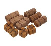 Veemoon Mini Balle di Fieno Artificiale per Modellismo Set da 10 Pagliai Decorativi Resistenti e Colorati, Accessori per Diorami Agricoli e Scenari in Miniatura, Materiali per