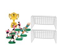 Veemoon Mini Coppa Calcio in Plastica per Casa delle Bambole Decorazione Torta Tema Calcio Miniatura per Feste e Centrotavola Riutilizzabile