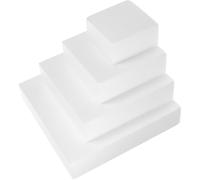 Veemoon Modelli di Torte Riutilizzabili in Gommapiuma 4 Pezzi Set Cubico per Pratica Decorazione Torte, Accessori Multiuso per Addestramento Cake Design e Feste, Supporti Cubi 4-10