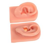 Veemoon Modelli Orecchie in Silicone per Piercing 2 Pezzi Dimensioni Ridotte Effetto Simulato Morbido per Formazione Foratura Orecchio Professionisti Medici e Infermieri Pratica Piercing