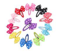 Veemoon Mollette per Chioma Fiocco e Puntini Colorate per Bambine 12 Pezzi 7 CM Adorabili e Dolci per Abbigliamento Quotidiano Tutte le Stagioni