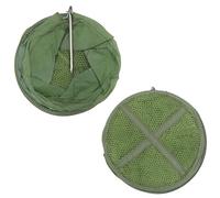 Veemoon Nassa Pieghevole 30x150 Cm 2 Pezzi in Rete Elastica Verde, Trappola Portatile per Pesci, Gamberi e Aragoste, Forniture Pesca Professionale per Acqua Dolci e Salate, Leggera