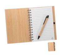 Veemoon Notebook con Copertina in Bamboo Resistente Spirale Stabile e Ampio Spazio per Appunti per Scuola Ufficio e Viaggi
