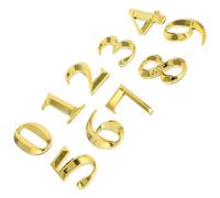 Veemoon Numeri Adesivi Galleggianti per Porta Camera d'Albergo e Cassetta Postale 10 Pezzi in Plastica Effetto 3D Autoadesivi Color Oro