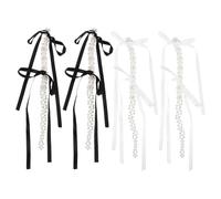 Veemoon Orecchini Fiocco e Perle Pendenti 9,8 Pollici Nappe a Cascata, Set 2 Paia per Feste e Matrimoni, Gioielli Bohémien Donna per Compleanni e Balli di Fine Anno