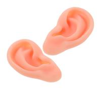 Veemoon Orecchio Umano in Silicone Morbido Finto Sinistro e Destro per Esercitazioni di Piercing Stampi per Gioielli e Display