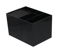Veemoon Organizer Grande Capacità con 6 Scomparti e Divisori Multipli in Plastica Nera per Accessori Chioma da Parrucchiere per Clip e Strumenti da Salone Bagno