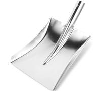 Veemoon Pala Quadrata in Acciaio Inox Resistente Antiruggine per Neve e Spazzatura, Pala Manuale Ampia Apertura per Casa, Esterni e Campeggio Invernale