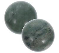Veemoon Palline da Baoding in Pietra Naturale 5 Cm, Set 2 Pezzi per Massaggio Mani e Antistress, Sfere di Cristallo Lucidate per Allenamento Muscolare e Meditazione, per Tutte le Età