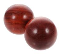 Veemoon Palline di Legno Lisce per Massaggio e Esercizio Mani Palline Cinesi Mogano con Sacchetto Portatile per Stretching Relax e Allenamento Manuale