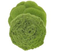Veemoon Palline di Muschio Artificiale 2 Pezzi per Decorazione Casa e Feste, Palla Muschio Simulato in Plastica ed Espanso, Accessori per Composizioni Floreali Fai da Te e Arredamento