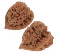 Veemoon Palline per Massaggio Mani in Noce Set da 2 Pezzi 45mm, Rullo Massaggiante per Circolazione Sanguigna, Palline Antistress per Fitness e Rilassamento Mentale