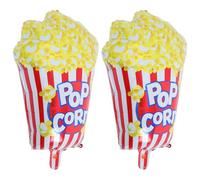 Veemoon Palloncini e Decorazioni Versatili a Forma di Popcorn 2 Pezzi in Pellicola di Alluminio Facili da Montare per Feste di Compleanno e Serate Cinema