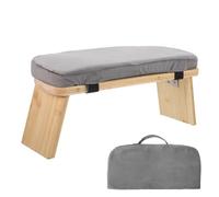Veemoon Panca da meditazione pieghevole, sgabello ergonomico in legno per | Comodo sgabello inginocchiato Seiza con morbido cuscino, ideale per la preghiera, lo yoga o la meditazione. Pieghevole e