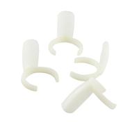 Veemoon Pannello Espositivo Per Smalti e Ruota Espositiva Per Nail Art 100 Pezzi Anelli in Plastica Bianco Per Praticare Ed Esporre Nail Art Professionale e Personale