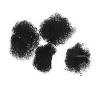 Veemoon Parrucca Afro Bambina 4 Pezzi con Chignon Sintetico Riccio, Accessori per Chioma Bambine Costume e Feste, Fermagli Carini per Travestimenti e Giochi di Ruolo