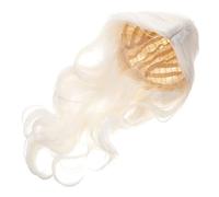 Veemoon Parrucca Lunga e Riccia per Donna Parrucca Bianca Elegante Accessori per Capelli Adatta per Halloween e Cosplay