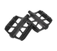 Veemoon Pedali per Mountain Bike Elettriche e Bici da Corsa, Coppia di Pedali Piatti Antiscivolo in Plastica Nera, Accessori per Ciclismo Sportivo All’aperto Installazione Facile