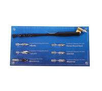 Veemoon Penna a Immersione 6 Pennini Intercambiabili per Calligrafia Manico in Sintetico Nero, Set Leggero per Scrittura e Disegno, per Studenti a Scuola