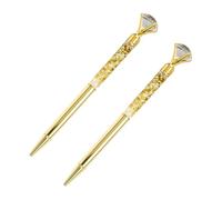 Veemoon Penna a Sfera in Metallo Cristallo Diamante Set da 2 Penne Dorate Resistenti per Ufficio e Scuola Regalo Aziendale per Cerimonie e Anniversari