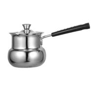 Veemoon Pentola per Latte in Acciaio Inossidabile 350Ml Manico Antiscottatura Pentolino per Riscaldare Cibo e Zuppa da Cucina Quotidiana Padella Portatile Facile da Pulire per Uso