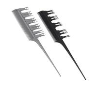 Veemoon Pettine con Uncino per Colorazione Capelli Nero Strumento Professionale per Parrucchieri Facile da Pulire e Resistente per Distribuzione Uniforme Tinta e Colpi di Sole