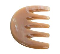 Veemoon Pettine Denti Larghi in Corno Naturale Antistatico per Massaggio Cute e Capillare Confortevole Riduce la Perdita e Nodo Adatto e