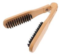 Veemoon Pettine Legno Con Setole Di Peli Di Maiale Manuale Lisciatore Capelli Antistatico Pettine Styling Doppia Punta Per Massaggio Capelluto e Riduzione Nodi Adatto Capelli Crespi e Text