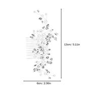 Veemoon Pettine per Chioma da Sposa Perle e Cristalli Fermaglio Laterale Argento 2 Pezzi Accessori Eleganti per Acconciature da Cerimonia e Damigella D’Onore Comfort Leggero e Tenuta