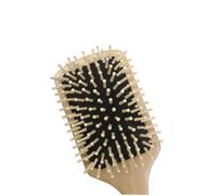 Veemoon Pettine per Massaggi al Capelluto in Legno Naturale Pettine da Massaggio per Capelli Setole Rotonde per Migliorare la Circolazione Sanguigna Adatto per Tutti i Tipi di Capelli