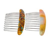 Veemoon Pettini Laterali per Chioma alla Francese 2 Pezzi Denti in Ferro per Donna, Accessori per Acconciature Eleganti e Fisse, Pettini Intrecciati Versatili per Styling Quotidiano