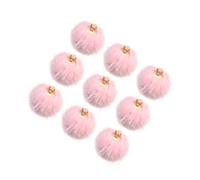 Veemoon Pezzi ciondolo palla di pelo orecchino rosa pelliccia falso calzante bracciale per charm pendenti per la produzione di gioielli Ciondolo per orecchini pom appeso
