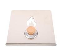 Veemoon Piastra Deflettrice in Acciaio Inox per Stufa Legna 7,86x7,66 | Ricambio per Sportelli e Focolari, Protezione dal Vento e Sporco, Portatile, Argento