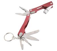 Veemoon Pinza Tascabile Multifunzionale in Acciaio Inossidabile Torcia Led, Mini Utensile Pieghevole per Esterni, Portachiavi Compatto per Emergenze e Campeggio