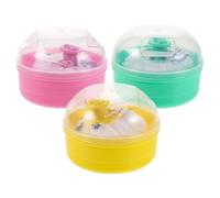 Veemoon Piumino per Cipria Ragazzo Ragazza con Impugnatura Ergonomica Set da 3 Pezzi con Custodia Rotonda Portatile Contenitore per Polvere Corpo da Viaggio per e Donne