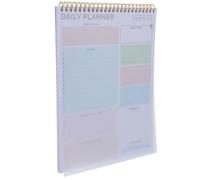 Veemoon Planner Giornaliero Senza Data con Copertina PVC Rosa Blocchetto Organizzatore Attività Quotidiane con Superficie Rigida per Appunti di Lavoro e Uso Personale