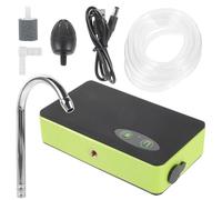 Veemoon Pompa di Ossigeno Portatile per Pesca 3 in 1 Carica a Induzione Assorbitore D’Acqua Piccolo e Verde Luce LED Aeratore per Esterni e Rimozione Liquami Acquari