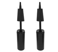 Veemoon Pompa Manuale per Palline da Ginnastica 2 Pezzi, Pompa ad Aria Portatile Doppia Azione in Pp Nera, Gonfiaggio Rapido e Preciso per Yoga, Pilates e Gonfiabili Sportivi