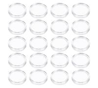 Veemoon Porta Capsule per Monete Professionale 100 Pezzi Trasparente Scatola Portamonete Copertura Liscia per Collezionisti e Appassionati di Numismatica