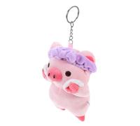 Veemoon Portachiavi Decorativo a Forma di Maialino in Peluche Morbido, Ciondolo Appeso Versatile per Borse e Chiavi, Mini Figura di Maiale Simpatico per Regalo e Decorazione Casa