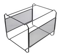 Veemoon Portadocumenti da Scrivania in Rete Metal A4 Cornice per Cartelle Sospese e Cassetto, Organizer per File e Scatola da Ufficio Nero 32,5x28,5x24,5 Cm, Organizer per Carta e Posta