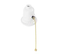 Veemoon Portalampada da Soffitto Interruttore a Catena, Kit di Ricablaggio della Lampada in Plastica Bianca, Accessorio di Illuminazione Domestica Resistente e Regolabile per Base Lampada da Tavolo