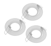 Veemoon Portalampada Mr16 Gu10 da Incasso 3 Pezzi in Ferro Bianco, Cornice Decorativa per Apparecchi di Illuminazione Led, Staffa Soffitto Compatibile Lampadine Spot, Installazione