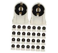 Veemoon Portalampada Per Tubo Fluorescente T8 30 Pezzi, Supporto in Abs Resistente Alte Temperature Per Sostituzione e Installazione Lampade Led, Adatto Per Ambienti Domestici e Industriali