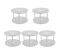 Veemoon Portapenne Rotondo da Scrivania 45 Fori, Organizer per Pennelli e Matite in Plastica Resistente, Set 5 Pezzi per Artisti e Studio di Disegno